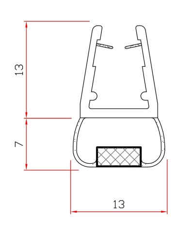 Ferramenta1.com | Guarnizione per box doccia 2 m mod.411 - PZ 10
