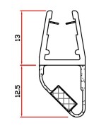 Ferramenta1.com | Guarnizione per box doccia 2 m mod.412 sns+nsn - PZ 4