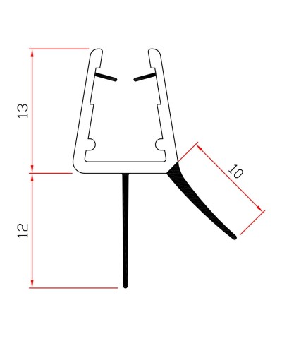 Ferramenta1.com | Guarnizione per box doccia 2 m mod.402 - PZ 10