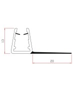 Ferramenta1.com | Guarnizione per box doccia 2 m mod.404/20 - PZ 10