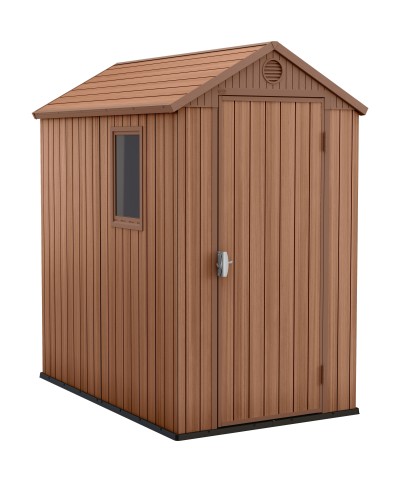 Ferramenta1.com | Casetta keter darwin eff legno brown 125,8x184,5x205 - PZ 1