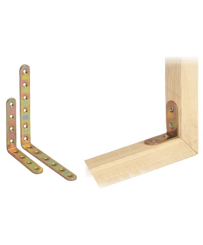 Ferramenta1.com | Piastra 779 angolare acciaio tropic 100x2,5x100 mm - PZ 50