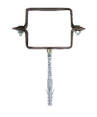 Ferramenta1.com | Collare p/discese pluviali quadro t. moro  80 mm - PZ 50