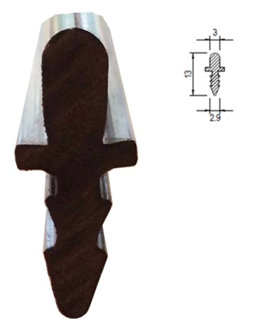 Ferramenta1.com | Profilo guida in pvc 3xh13 mm da 2 m - PZ 1