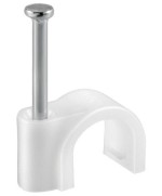 Ferramenta1.com | Fissacavi pvc c/chiodo  5 mm conf. 100 pz - CF 6