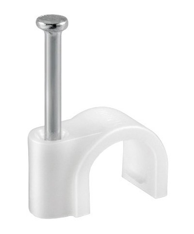 Ferramenta1.com | Fissacavi pvc c/chiodo  6 mm conf. 80 pz - CF 6