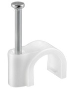 Ferramenta1.com | Fissacavi pvc c/chiodo  6 mm conf. 80 pz - CF 6
