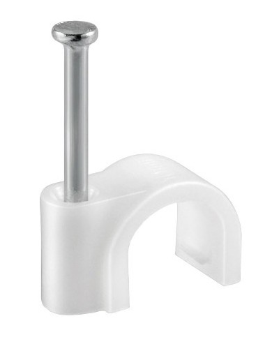 Ferramenta1.com | Fissacavi pvc c/chiodo  8 mm conf. 60 pz - CF 6