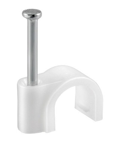 Ferramenta1.com | Fissacavi pvc c/chiodo 10 mm conf. 50 pz - CF 6