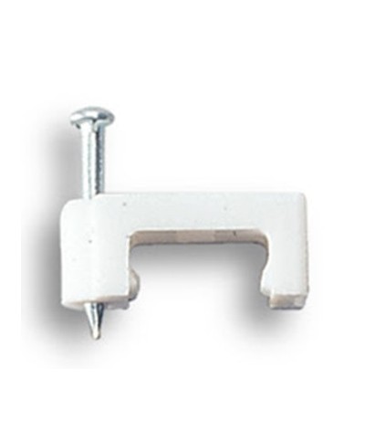 Ferramenta1.com | Fissacavi pvc piatto c/chiodo  8 mm conf. 25 pz - CF 1
