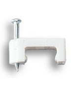 Ferramenta1.com | Fissacavi pvc piatto c/chiodo  8 mm conf. 25 pz - CF 1