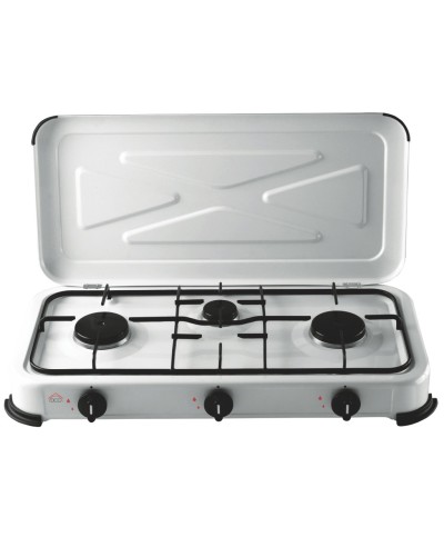 Ferramenta1.com | Fornello a gas 3 fuochi con coperchio 4,1 kw - PZ 1