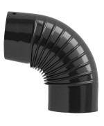 Ferramenta1.com | Gomito per stufa 90 d 15 cm nero opaco - PZ 1