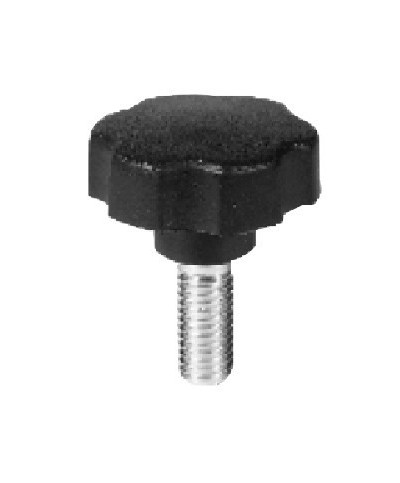 Ferramenta1.com | Bl volantino con gambo m6 nero 30x17 mm 4 pz - PZ 6