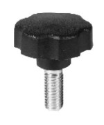 Ferramenta1.com | Bl volantino con gambo m6 nero 30x17 mm 4 pz - PZ 6