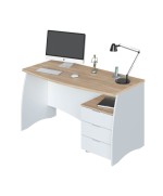 Ferramenta1.com | Kit scrivania estil con cassettiera 136x67x74 rov. b.co - PZ 1
