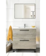 Ferramenta1.com | Kit mobile bagno athena 2 cassetti 80 rovere alaska - PZ 1