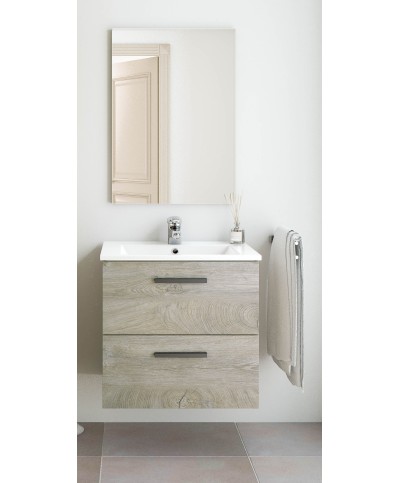 Ferramenta1.com | Kit mobile bagno aruba 2 cassetti 60 sosp. rov. alaska - PZ 1