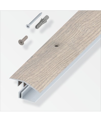 Ferramenta1.com | Terminale a scivolo per parquet rovere grigio 100 cm - PZ 1