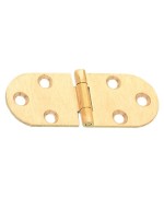 Ferramenta1.com | Cerniera a biscotto s/fermo ottone sat 80x30 mm** - PZ 24