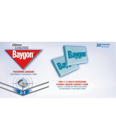 Ferramenta1.com | Antizanzare baygon piastrine ric 30 pz elettroem - CF 48