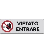 Ferramenta1.com | Etichetta adesiva 150x50 vietato entrare - PZ 10