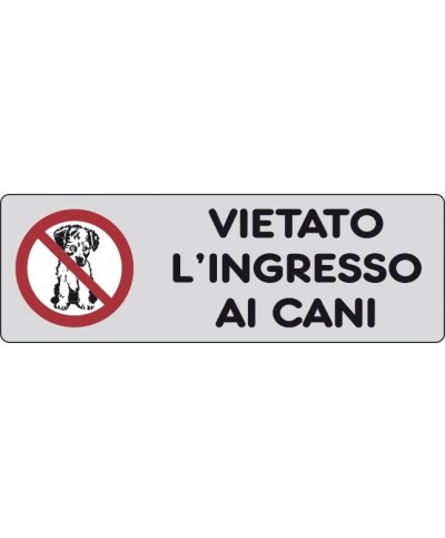 Ferramenta1.com | Etichetta adesiva 150x50 vietato lingresso cani - PZ 10