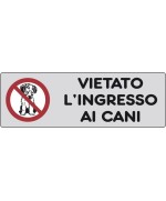 Ferramenta1.com | Etichetta adesiva 150x50 vietato lingresso cani - PZ 10