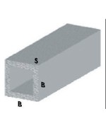 Ferramenta1.com | Profilo argento h.100 cm tubo quadro 15x15x1 mm** - PZ 5