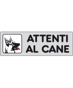 Ferramenta1.com | Etichetta adesiva 150x50 attenti al cane - PZ 10