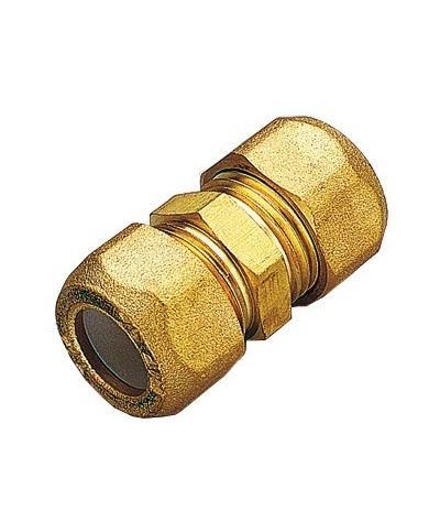 Ferramenta1.com | Raccordo ottone diritto doppio bicono 12x1/2 pes - PZ 10