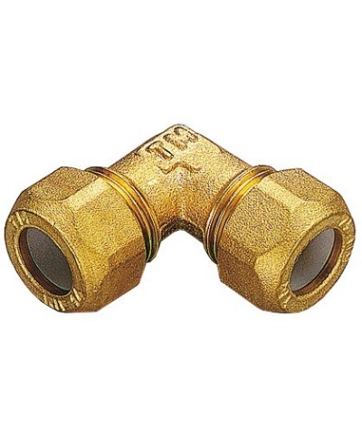 Ferramenta1.com | Gomito ottone doppio bicono 14x1/2 - PZ 10