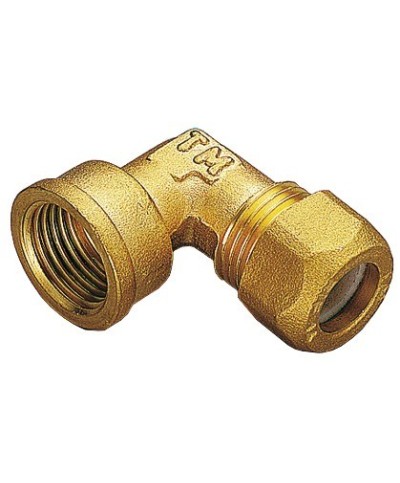 Ferramenta1.com | Gomito ottone bicono f/gas 10x1/2 pes - PZ 10