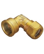 Ferramenta1.com | Gomito ottone bicono f/gas 10x1/2 pes - PZ 10