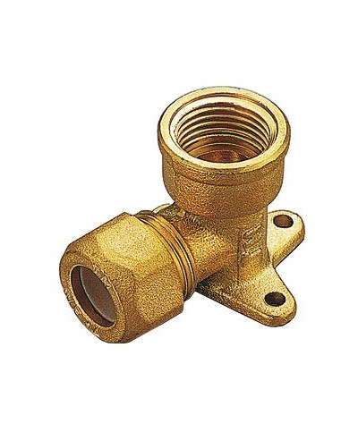 Ferramenta1.com | Gomito ottone flangiato bicono f/gas 12x1/2 pes - PZ 10