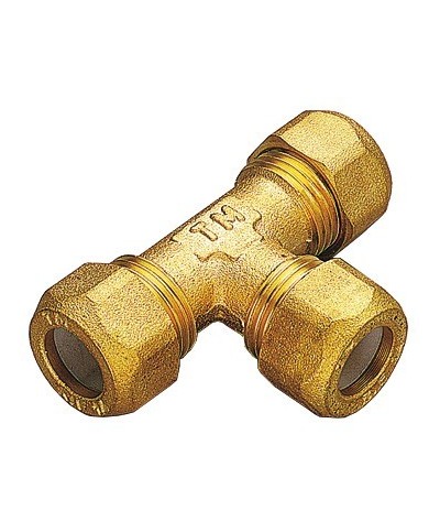 Ferramenta1.com | Tee ottone tre biconi 12x1/2 pesanti - PZ 5