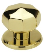 Ferramenta1.com | Pomolo ottone ottagonale 70 mm lucido vernic - PZ 2