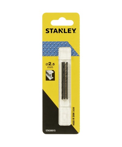 Ferramenta1.com | Piranha stanley sta50015 (x50015) punta hss 2,5 mm 3 pz - CF 1