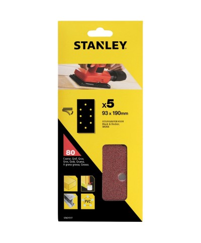 Ferramenta1.com | Piranha stanley sta31517 (x31517) 5 fogli vel. b+d 93x190 gr.80 - CF 1