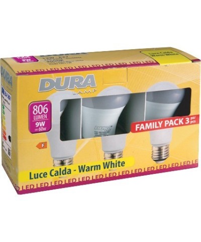 Ferramenta1.com | Led goccia  9w e27  806 lm 3000k calda 3 pz - PZ 6