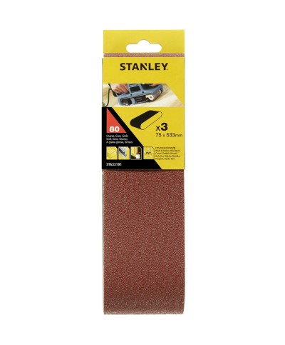 Ferramenta1.com | Piranha stanley sta33191 (x33191) 3 nastri 75x533 gr.80 - PZ 1