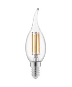 Ferramenta1.com | Led fiamma 4,0w e14  470 lm 2700k filam trasp - PZ 10