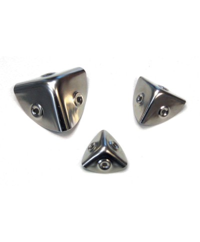 Ferramenta1.com | Angolo per bauli e casse acciaio nichelato 30 mm - PZ 50