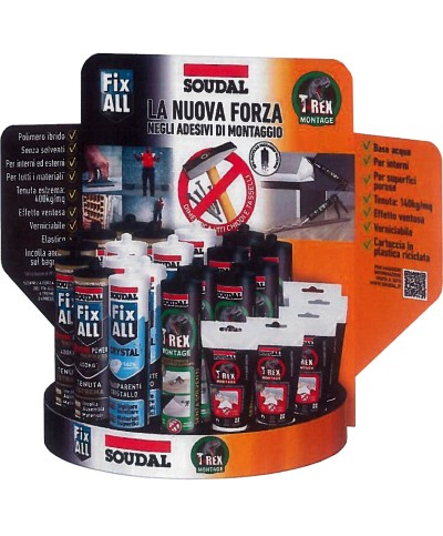 Ferramenta1.com | Soudal espositore vuoto  fix all  t-rex - PZ 1