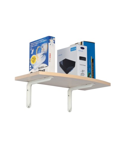 Ferramenta1.com | Reggimensola acciaio 2522 bianco 200 mm - PZ 10