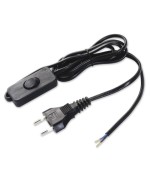 Ferramenta1.com | Pl cavo 1,5 m 2x0,75 c/interruttore nero* - PL 5