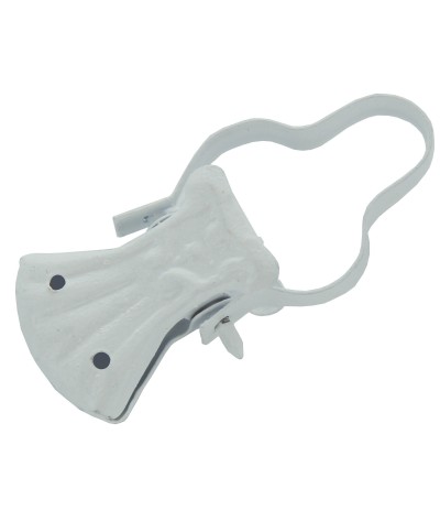 Ferramenta1.com | Pinza p/tende c/arco laccato bianco** - PZ 100