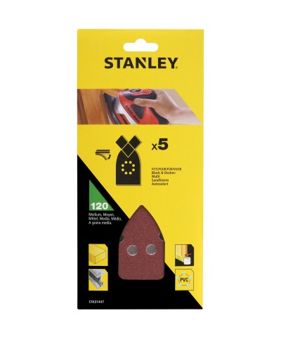 Ferramenta1.com | Piranha stanley sta31447 (x31447) 5 fogli per multilev. punta gr120 - CF 1