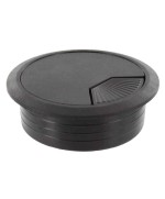 Ferramenta1.com | Bocchetta passacavi d 60 mm plastica nero - PZ 20