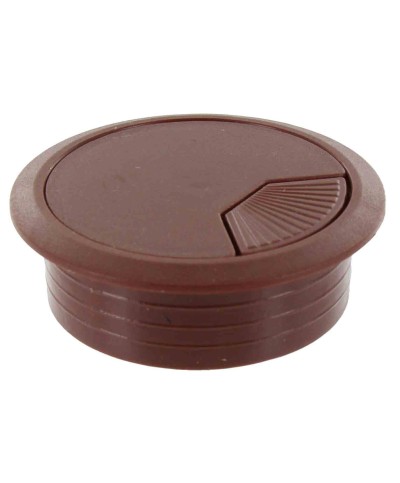 Ferramenta1.com | Bocchetta passacavi d 60 mm plastica marrone - PZ 20